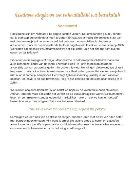E-book & Journal - (mentaal) welzijn voor moslims
